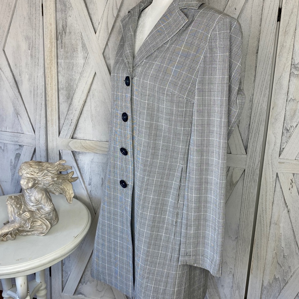 🌺Cinzia Rocco Career Plaid Gray Coat